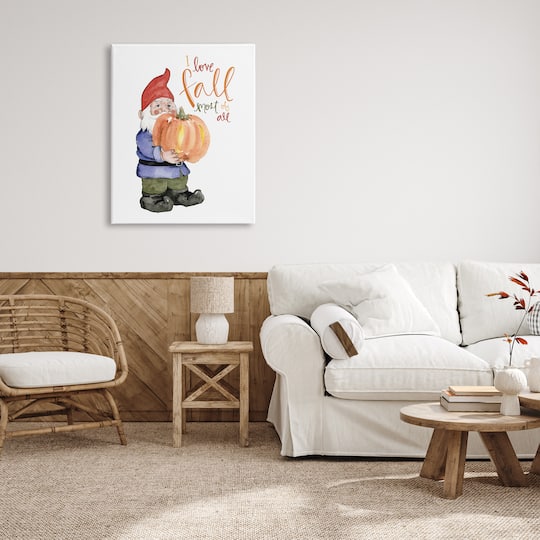 Stupell Industries I Love Fall Most Of All Gnome Canvas Wall Art